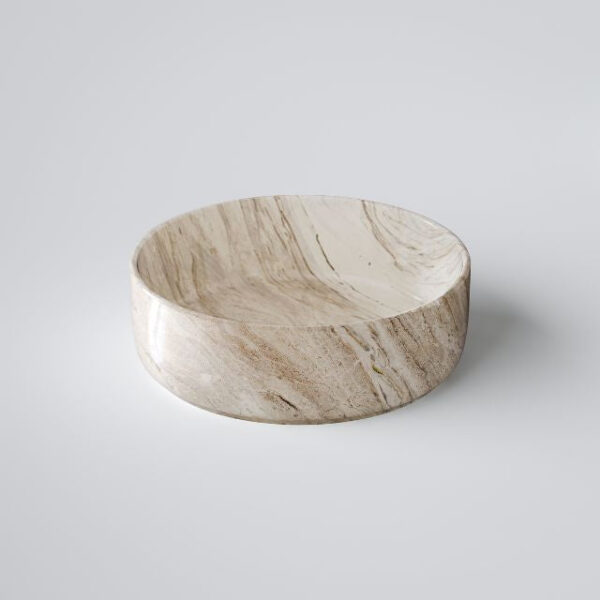 Bao Round 400mm Above Counter Basin Ochre Veins