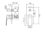 BRAVO Shower Mixer with Diverter - Image 2
