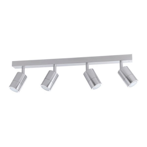 Eglo Fremantle 4 Light Adjustable Outdoor Ceiling Light Silver Titanium