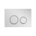 Venus Rimless Floor Pan with ROUND Satin Chrome Stainlless Steel Flush Plate - Image 5