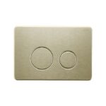 Java Rimless Floor Pan with SQUARE Brushed Gold Stainless Steel Flush Button - Image 4