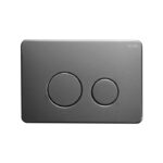 Venus Rimless Floor Pan with ROUND Gun Metal Stainlless Steel Flush Plate - Image 2