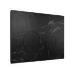 Java Rimless Floor Pan with ROUND Marble Black Porcelain Push Plate - Image 3