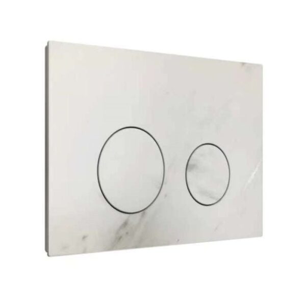 Round Porcelain Flush Button Marble White
