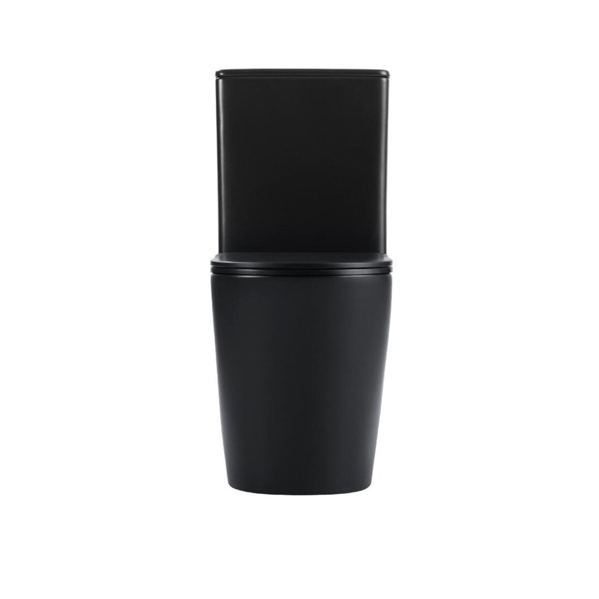 Zero Rimless Tornado Flush Floor Pan with SQUARE Matte Black Stainless Steel Flush Plate - Image 2