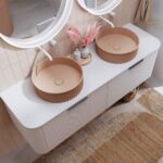 Pure White Solid Surface Top, Curved Full Depth - Image 2