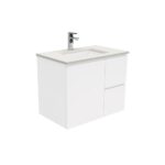Sarah Roman Sand Undermount 750 Fingerpull Gloss White Wall-Hung Vanity - Image 5