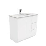 Sarah Bianco Marble Undermount 900 Fingerpull Gloss White Vanity on Kick - Image 5