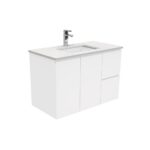 Sarah Bianco Marble Undermount 900 Fingerpull Gloss White Wall-Hung Vanity - Image 5