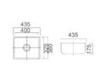 MORO Undermount Single Bowl  Capacity: 20L - Image 2