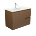 Dolce Edge Walnut Wall Hung Vanity - Image 5