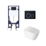 Novus Wall Hung Smart Toilet With ABS Round White Flush Plate