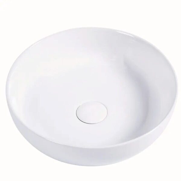 Bacino Above Counter Basin With Pop Up Waste - GLOSS WHITE