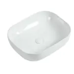 Meleni Above Counter Basin With Pop Up Waste - GLOSS WHITE