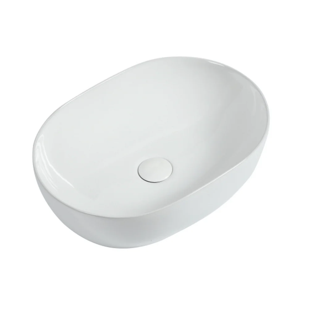 Palavido Above Counter Basin With Pop Up Waste - GLOSS WHITE - Image 1