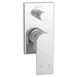ABEY 1SHD-EXT-GM +SHD-INT-SP-GM PARK AVENUE COMPLETE SHOWER/BATH DIVERTER MIXER FOR 70MM WALL CAVITY GARETH ASHTON CHROME & COLOURED - Urban Designs Bathroom and Kitchen