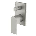 ABEY 1SHD-EXT-GM +SHD-INT-SP-GM PARK AVENUE COMPLETE SHOWER/BATH DIVERTER MIXER FOR 70MM WALL CAVITY GARETH ASHTON CHROME & COLOURED - Urban Designs Bathroom and Kitchen