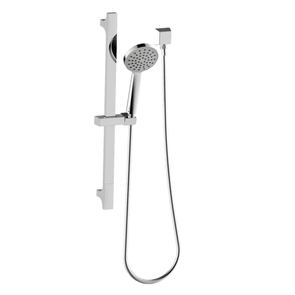 ABEY 1SRA ROUND HAND SHOWER ON RAIL GARETH ASHTON CHROME AND COLOURED - Urban Designs Bathroom and Kitchen