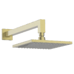 ABEY 2SHSQ BRASS HORIZONTAL SHOWER 200MM WITH WALL ARM GARETH ASHTON CHROME AND COLOURED - Urban Designs Bathroom and Kitchen