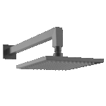 ABEY 2SHSQ BRASS HORIZONTAL SHOWER 200MM WITH WALL ARM GARETH ASHTON CHROME AND COLOURED - Urban Designs Bathroom and Kitchen
