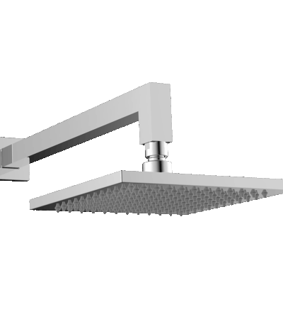 ABEY 2SHSQ BRASS HORIZONTAL SHOWER 200MM WITH WALL ARM GARETH ASHTON CHROME AND COLOURED - Urban Designs Bathroom and Kitchen