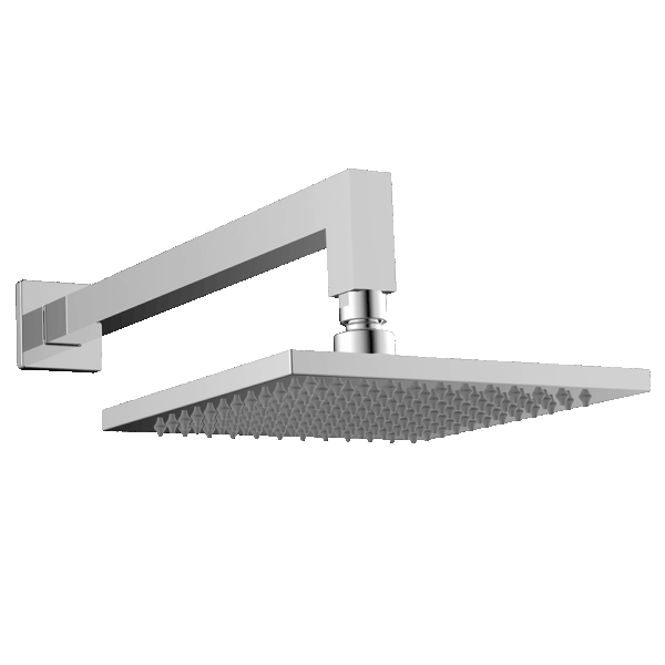 ABEY 2SHSQ BRASS HORIZONTAL SHOWER 200MM WITH WALL ARM GARETH ASHTON CHROME AND COLOURED - Urban Designs Bathroom and Kitchen