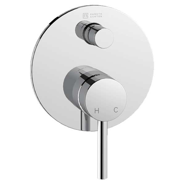 ABEY 3SHD-EXT + SHD-INT-SP LUCIA COMPLETE SHOWER/BATH DIVERTER MIXER FOR 70MM WALL CAVITIES GARETH ASHTON CHROME & COLOURED - Urban Designs Bathroom and Kitchen