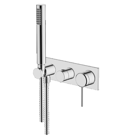 ABEY 6BS-WS POCO 3 HOLE BATH/SHOWER MIXER SET GARETH ASHTON CHROME & COLOURED - Urban Designs Bathroom and Kitchen