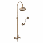 ABEY 800004 PROVINCIAL OVERHEAD SHOWER WITH HAND SHOWER ARMANDO VICARIO CHROME AND COLOURED - Urban Designs Bathroom and Kitchen
