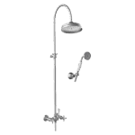 ABEY 800004 PROVINCIAL OVERHEAD SHOWER WITH HAND SHOWER ARMANDO VICARIO CHROME AND COLOURED - Urban Designs Bathroom and Kitchen