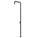 ABEY 800323 RESORT OUTDOOR SHOWER 316 STAINLESS STEEL ARMANDO VICARIO CHROME / BLACK - Urban Designs Bathroom and Kitchen