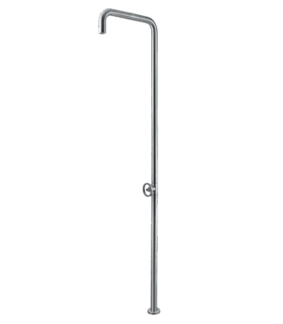 ABEY 800323 RESORT OUTDOOR SHOWER 316 STAINLESS STEEL ARMANDO VICARIO CHROME / BLACK - Urban Designs Bathroom and Kitchen
