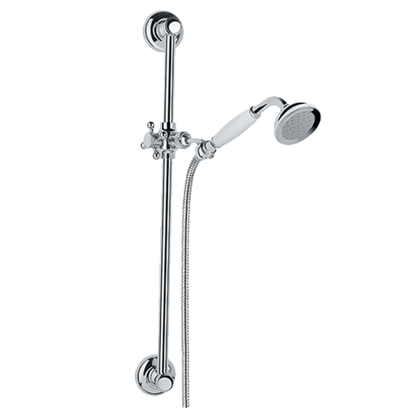 ABEY 900069 PROVINCIAL SHOWER ON RAIL ARMANDO VICARIO CHROME AND COLOURED - Urban Designs Bathroom and Kitchen