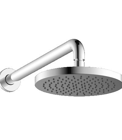 ABEY LAA03 ABS 200MM ROUND SHOWER HEAD WITH 400MM ARM GARETH ASHTON CHROME - Urban Designs Bathroom and Kitchen