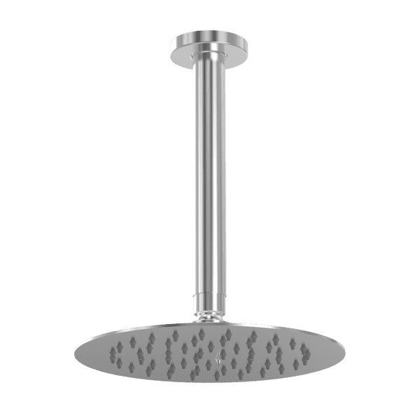 ABEY RDS05-316 ROUND VERTICAL 200MM SHOWER DROP 316 GARETH ASHTON CHROME - Urban Designs Bathroom and Kitchen