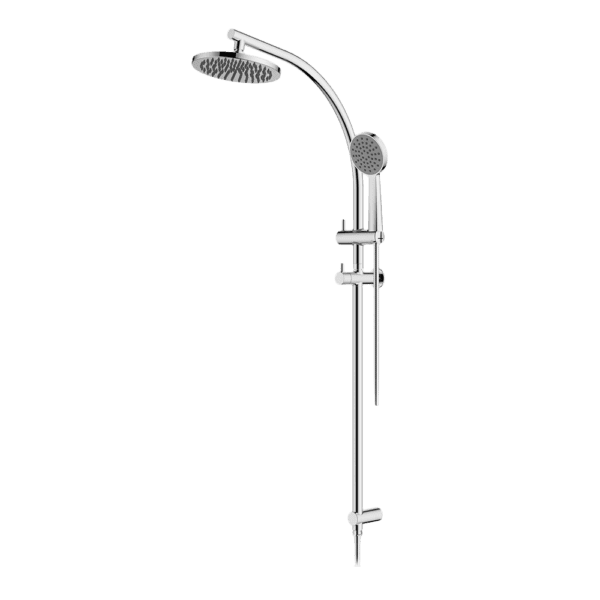 ABEY RHB07 CURVE RAIL AND HAND SHOWER ENSEMBLE GARETH ASHTON CHROME AND COLOURED - Urban Designs Bathroom and Kitchen