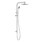 ABEY RHB08 ARCH RAIN AND HAND SHOWER ENSEMBLE GARETH ASHTON CHROME AND COLOURED - Urban Designs Bathroom and Kitchen