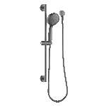 ABEY SRA07 ROUND 3 FUNCTION HAND SHOWER ON RAIL GARETH ASHTON CHROME AND COLOURED - Urban Designs Bathroom and Kitchen