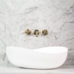 Above Counter Artificial Stone - Matt White - Wave Oval - 600mm | CSB821-MW