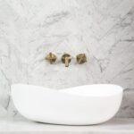 Above Counter Artificial Stone - Matt White - Wave Oval - 600mm | CSB821-MW