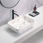 Above Counter Ceramic Basin - Carrara - Matt White - Rectangle - 500mm | PA5039M2