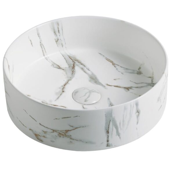 Above Counter Ceramic Basin - Carrara - Matt White - Round - 355mm | PA3636CRA