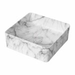 Above Counter Ceramic Basin - Carrara - Matt White - Square - 370mm | PA3737CRA