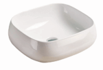 Above Counter Ceramic Basin - Gloss White - Rectangle - 450mm | PA4540