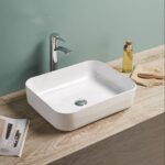 Above Counter Ceramic Basin - Gloss White - Rectangle - 500mm | PA5039
