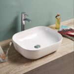 Above Counter Ceramic Basin - Gloss White - Rectangle - 505mm | PA4939