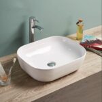 Above Counter Ceramic Basin - Gloss White - Rectangle - 505mm | PA4939