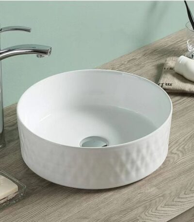 Above Counter Ceramic Basin - Gloss White - Round - 355mm | PA3636GW