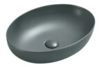 Above Counter Ceramic Basin - Gunmetal - Oval - 520mm | PA5239GMG