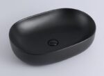 Above Counter Ceramic Basin - Matt Black - Oval - 490mm | PA4935MB
